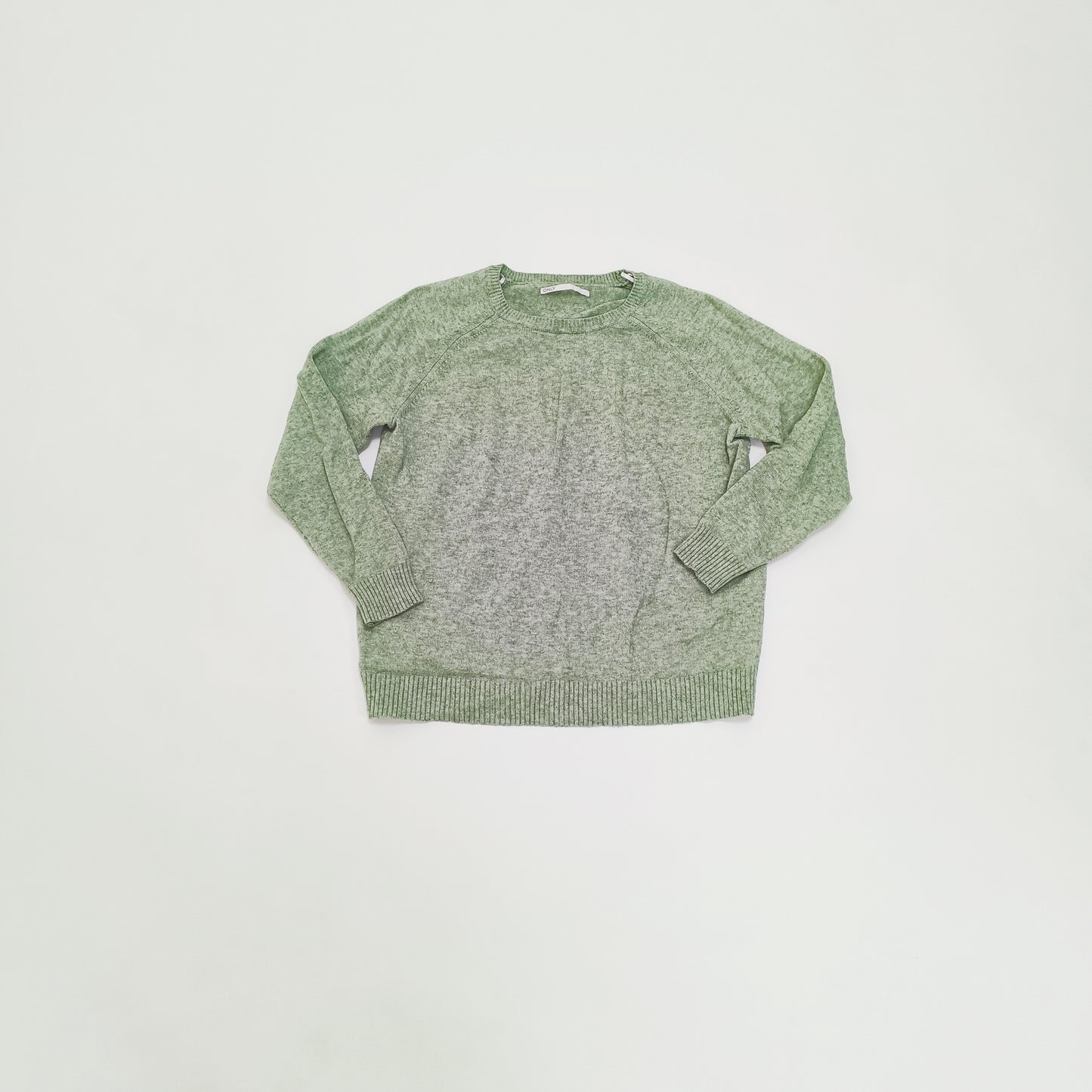 Light Green Crew Neck Knitted Jumper Size Small | Preloved
