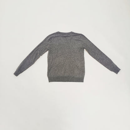 Dark Grey Crew Neck Embellished Knitted Jumper Size Extra Small | Preloved