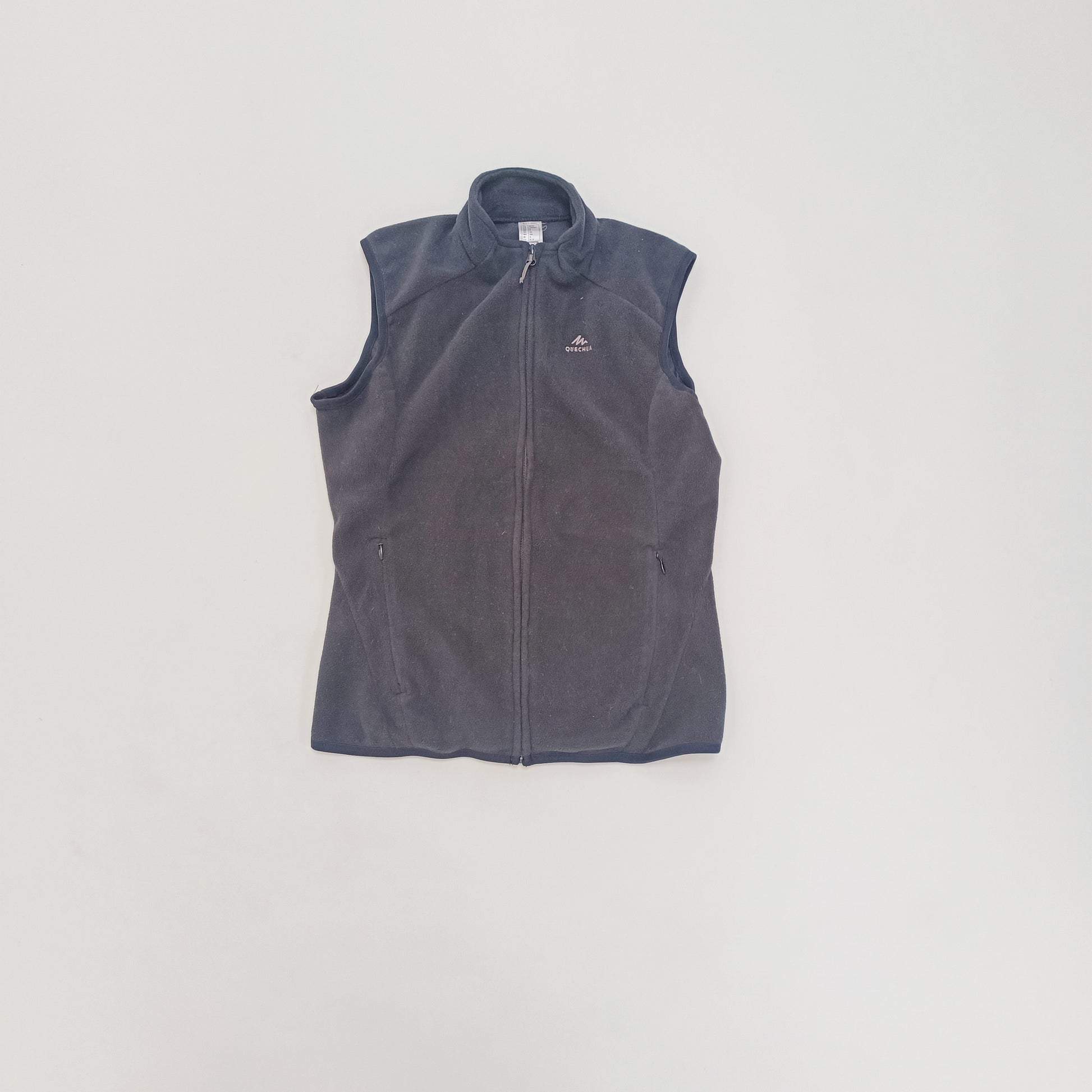 Black Womens Fleece Zip Up Gilet | Preloved