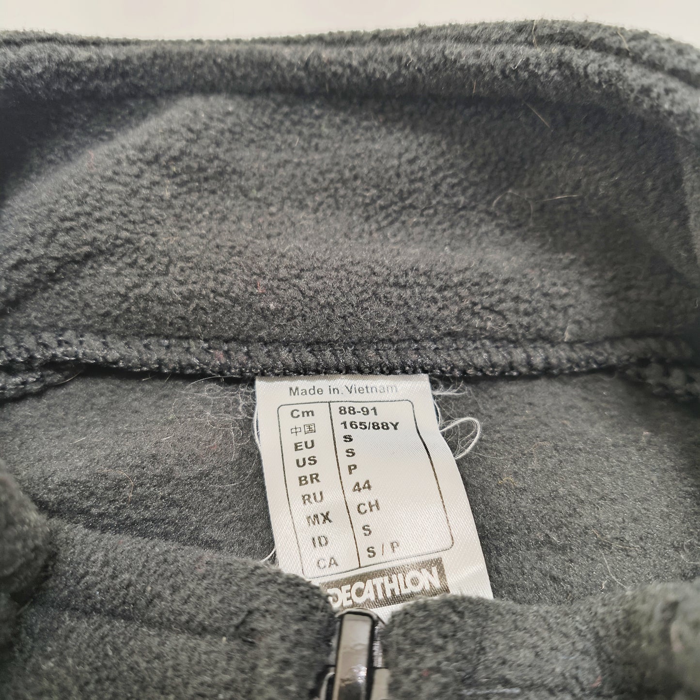 Black Womens Fleece Zip Up Gilet | Preloved