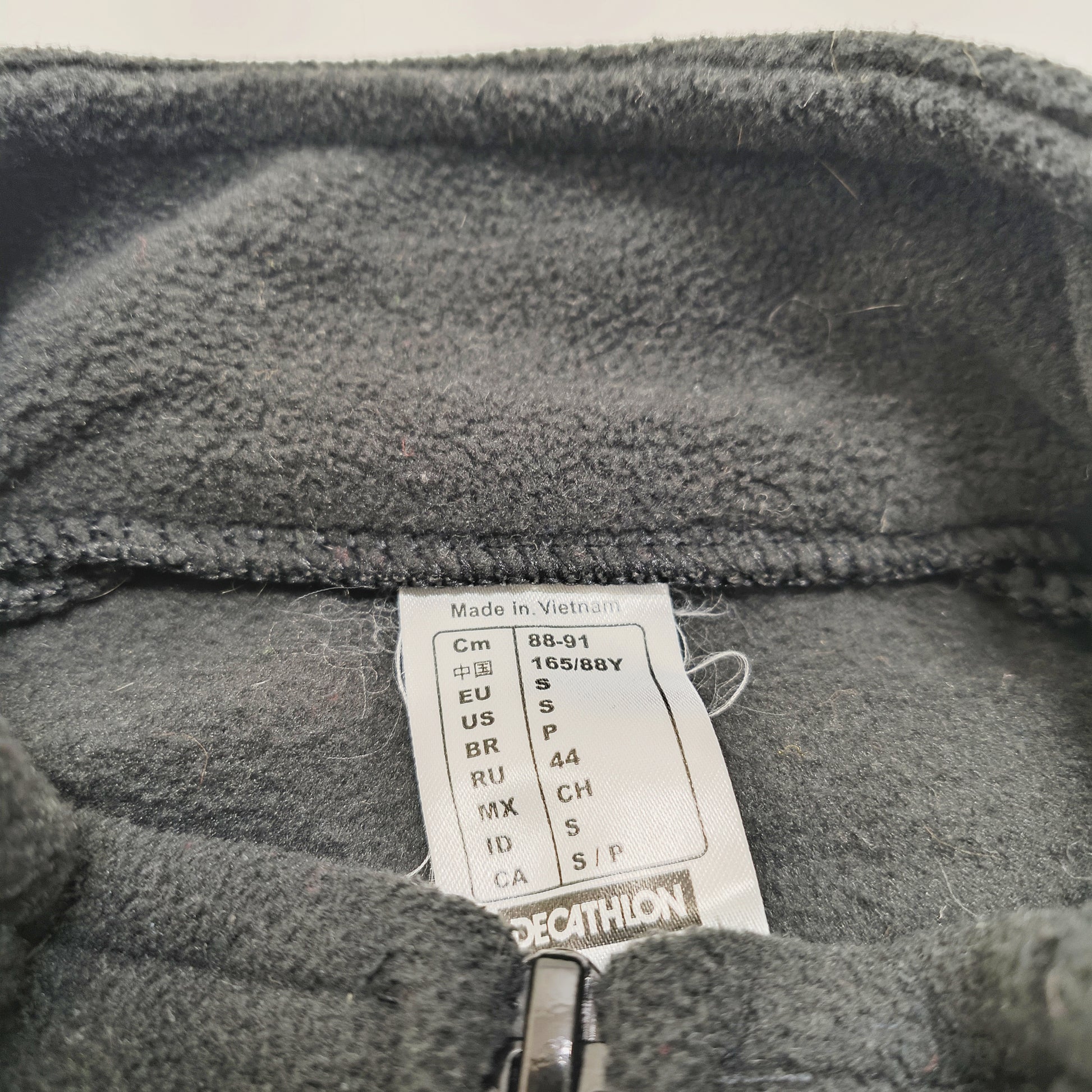 Black Womens Fleece Zip Up Gilet | Preloved