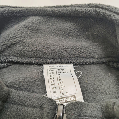 Black Womens Fleece Zip Up Gilet | Preloved