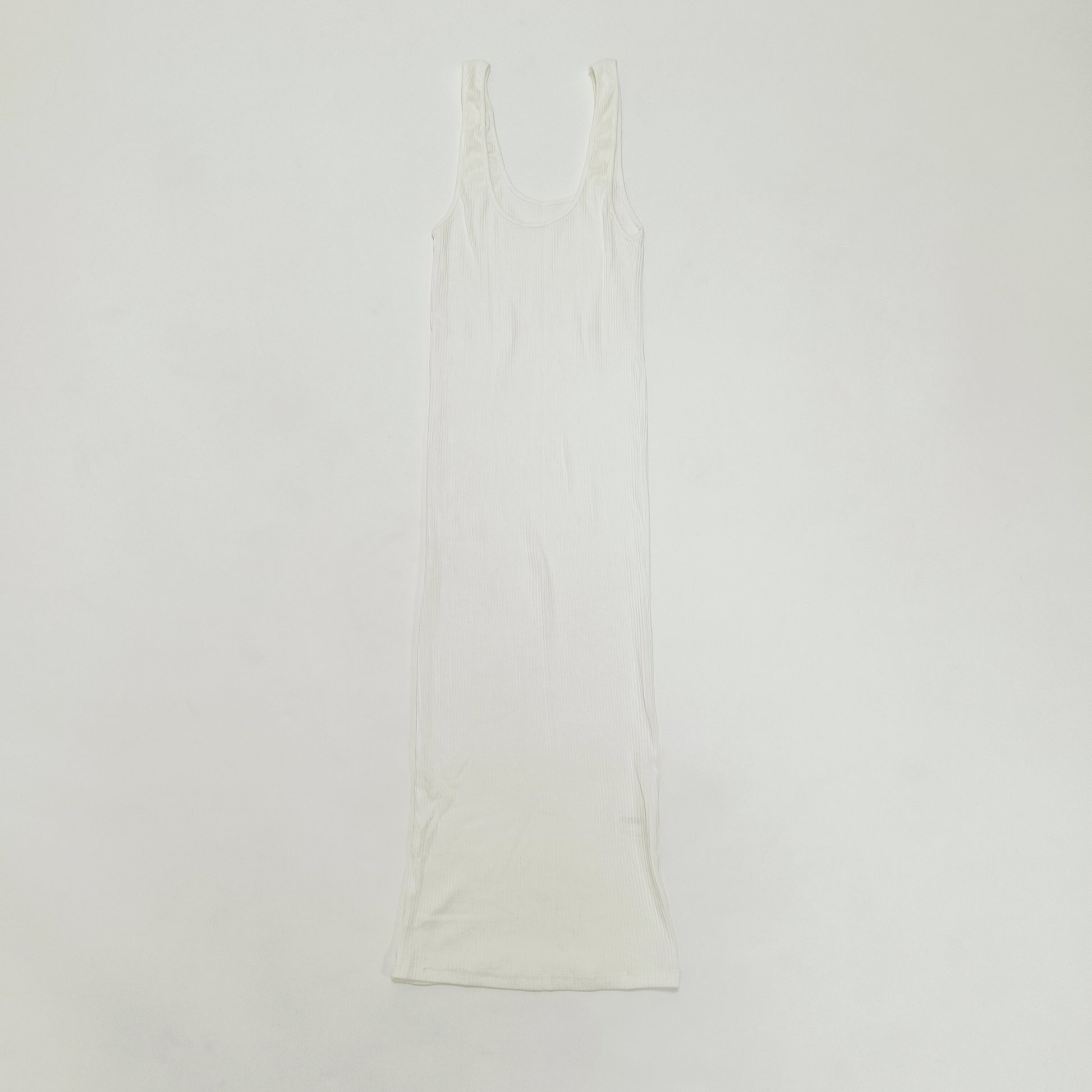 Cream Ribbed Sleeveless Mini Dress | Preloved