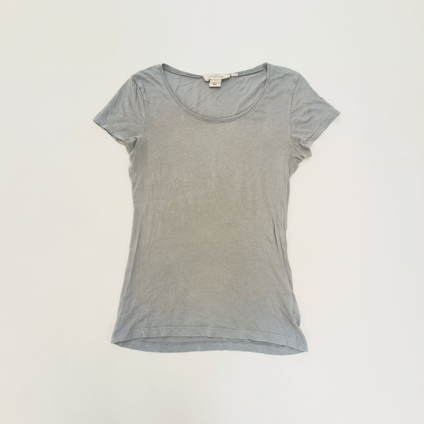 Light Blue Scoop Neck Womens T-Shirt | Preloved