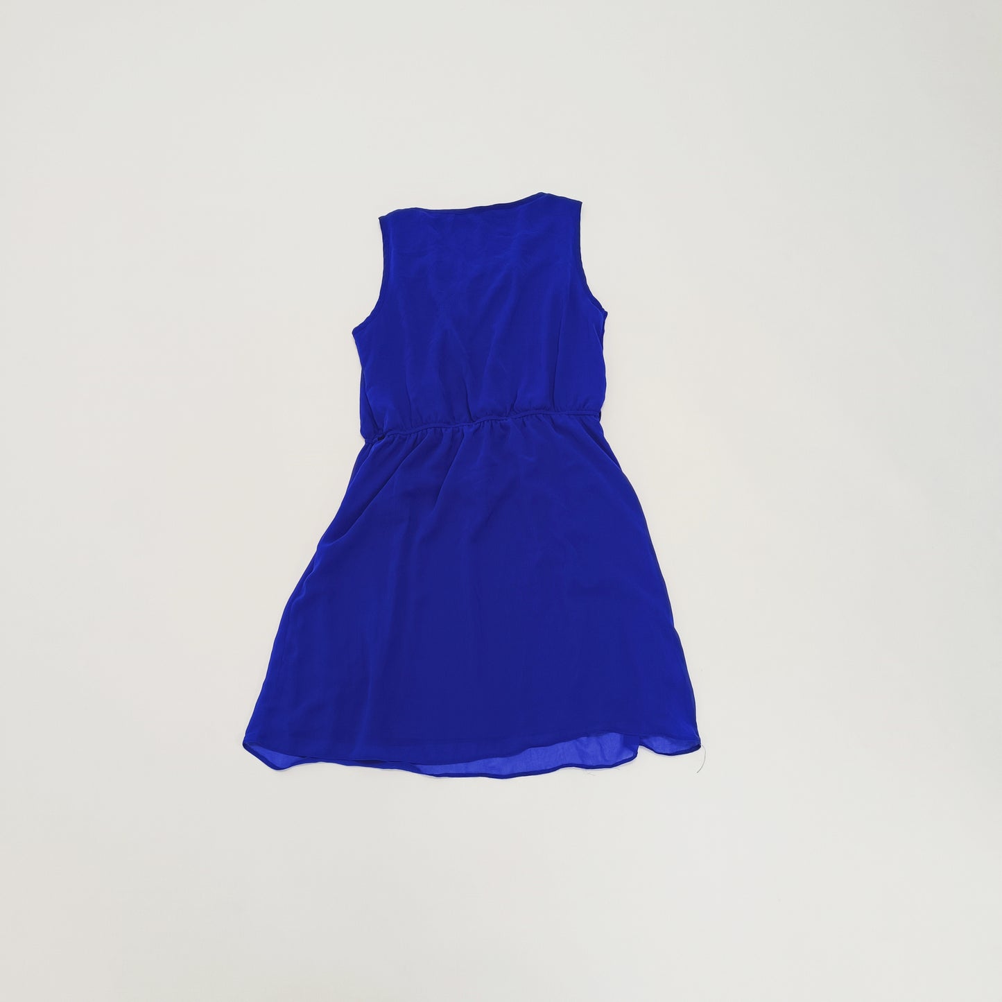 Electric Blue Sleeveless Gathered Waist Dress Size Medium | Preloved
