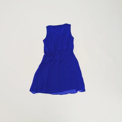 Electric Blue Sleeveless Gathered Waist Dress Size Medium | Preloved