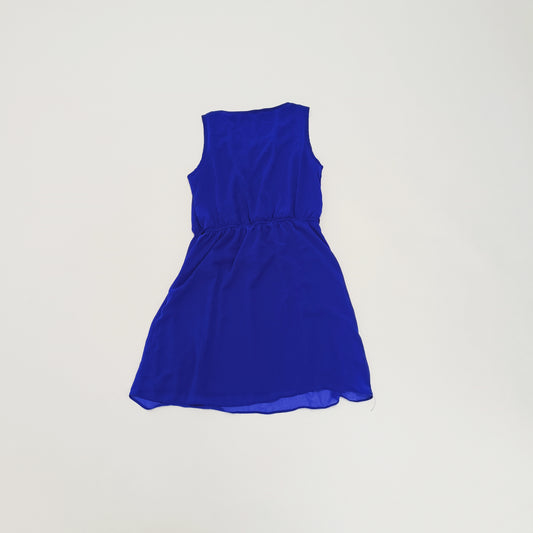 Electric Blue Sleeveless Gathered Waist Dress Size Medium | Preloved