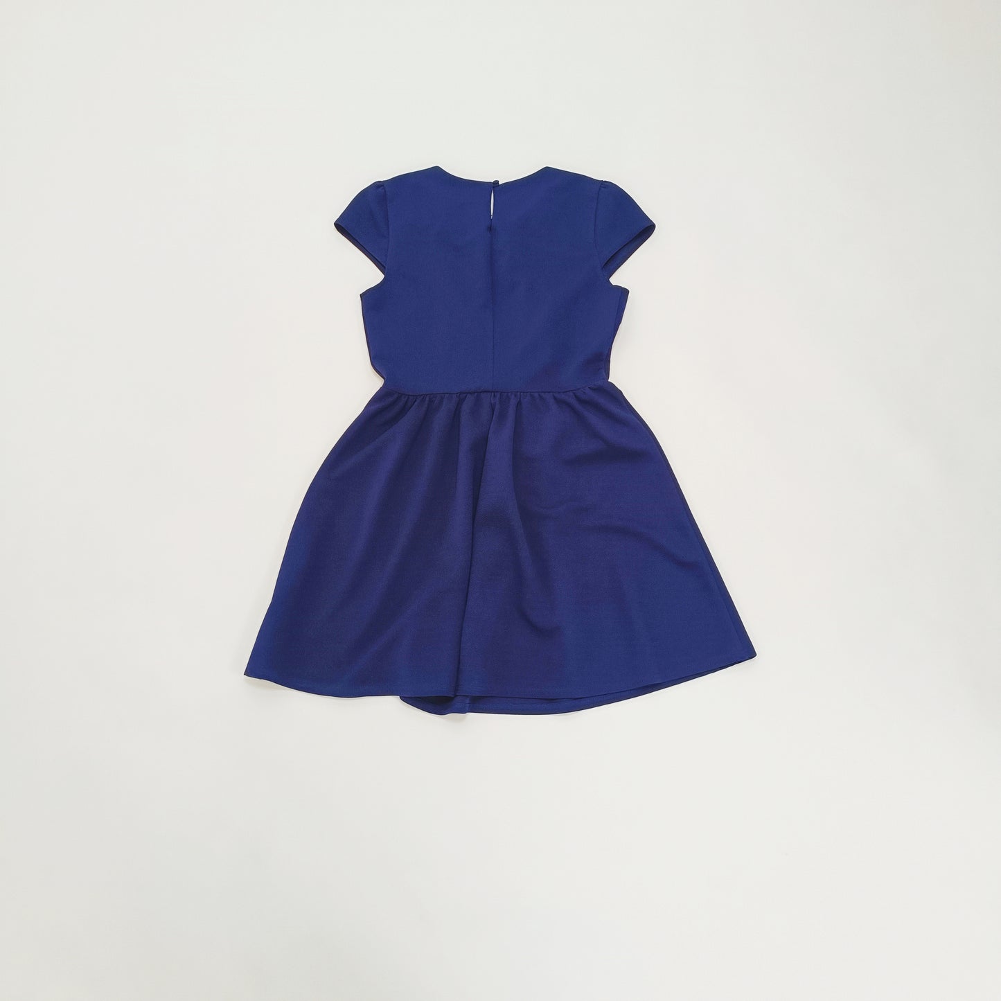 Navy Blue With Lace White Colour Fit & Flare Mini Dress Size Medium | Preloved