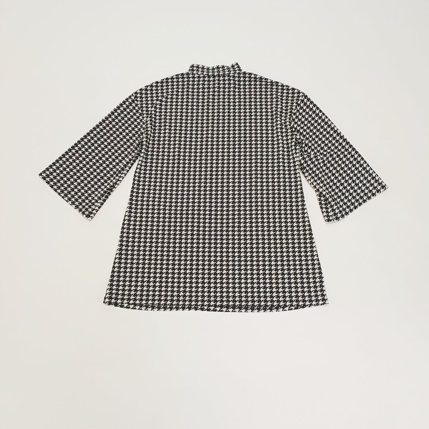 Monochrome Houndstooth Mini Shift Dress Size Extra Large | Preloved