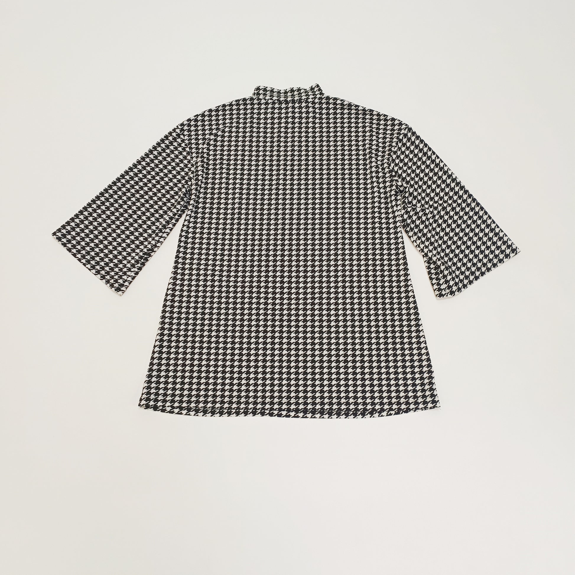 Monochrome Houndstooth Mini Shift Dress Size Extra Large | Preloved