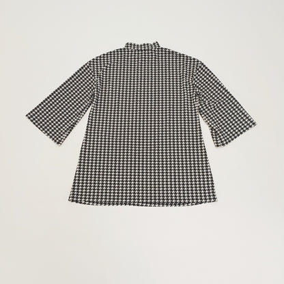 Monochrome Houndstooth Mini Shift Dress Size Extra Large | Preloved