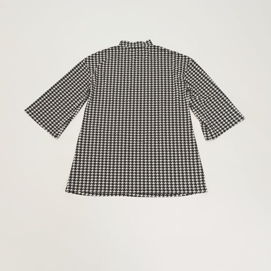 Monochrome Houndstooth Mini Shift Dress Size Extra Large | Preloved