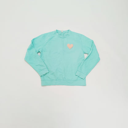 Turquoise Heart Embroidered Sweater Size Medium | Preloved