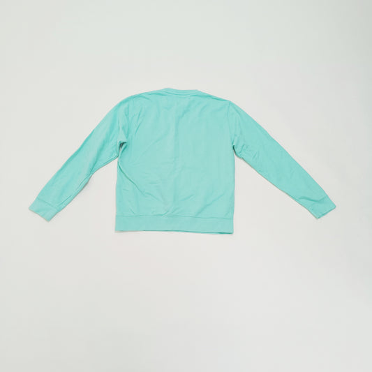 Turquoise Heart Embroidered Sweater Size Medium | Preloved