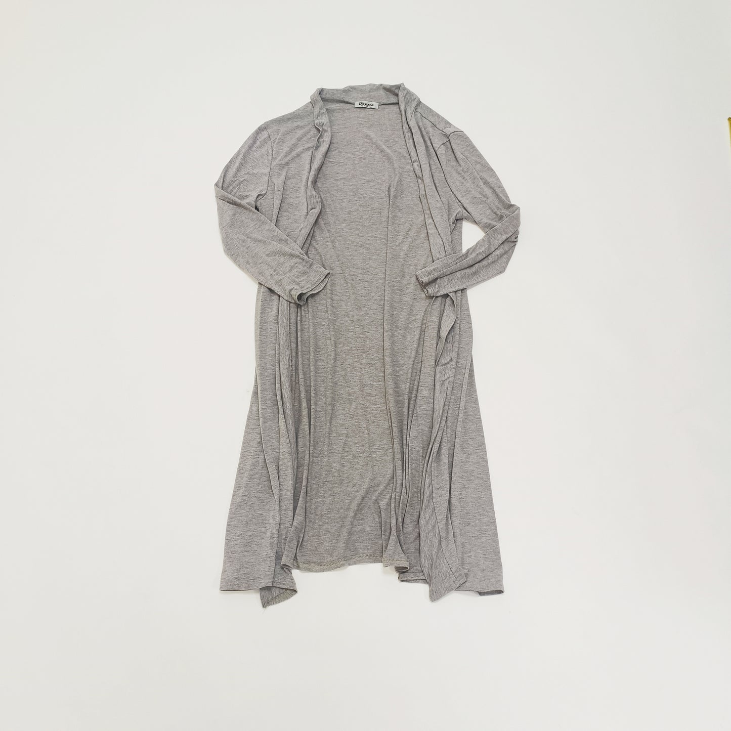 Grey Maxi Length Jersey Cardigan Size Large | Preloved