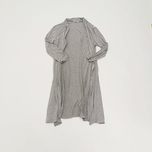 Grey Maxi Length Jersey Cardigan Size Large | Preloved