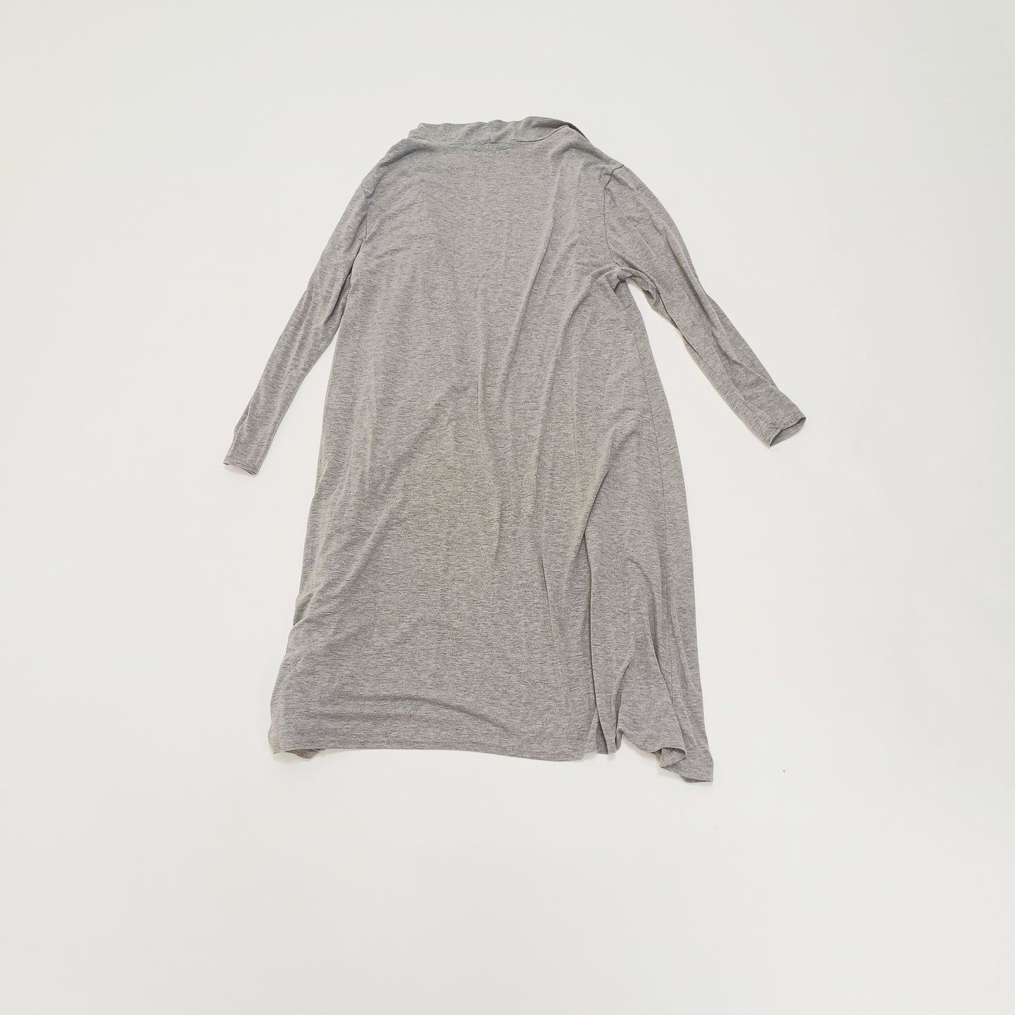 Grey Maxi Length Jersey Cardigan Size Large | Preloved