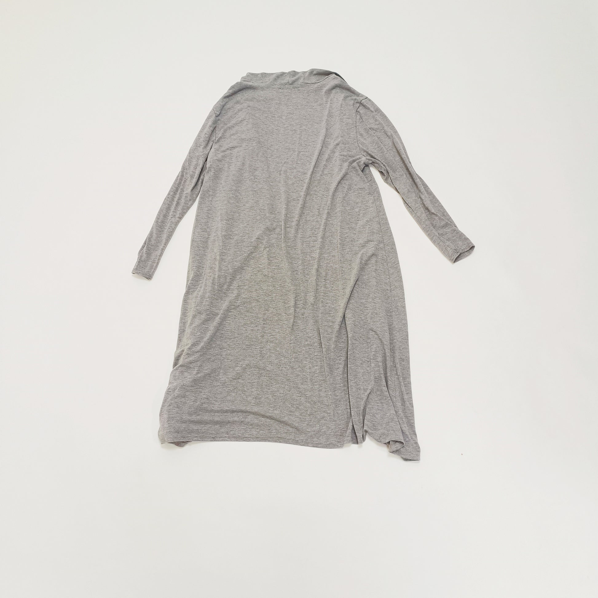 Grey Maxi Length Jersey Cardigan Size Large | Preloved