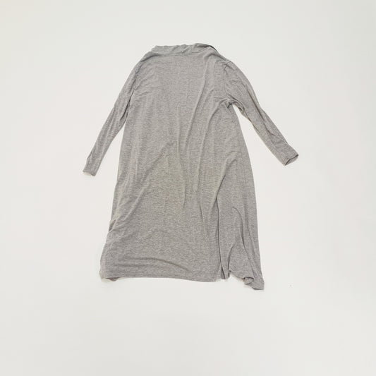Grey Maxi Length Jersey Cardigan Size Large | Preloved