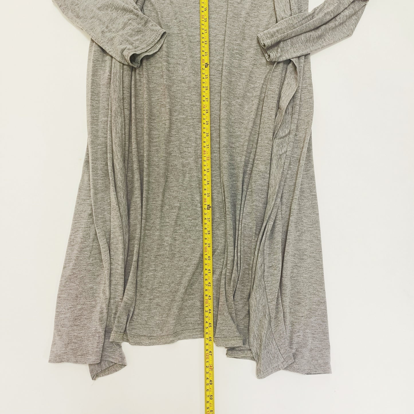 Grey Maxi Length Jersey Cardigan Size Large | Preloved