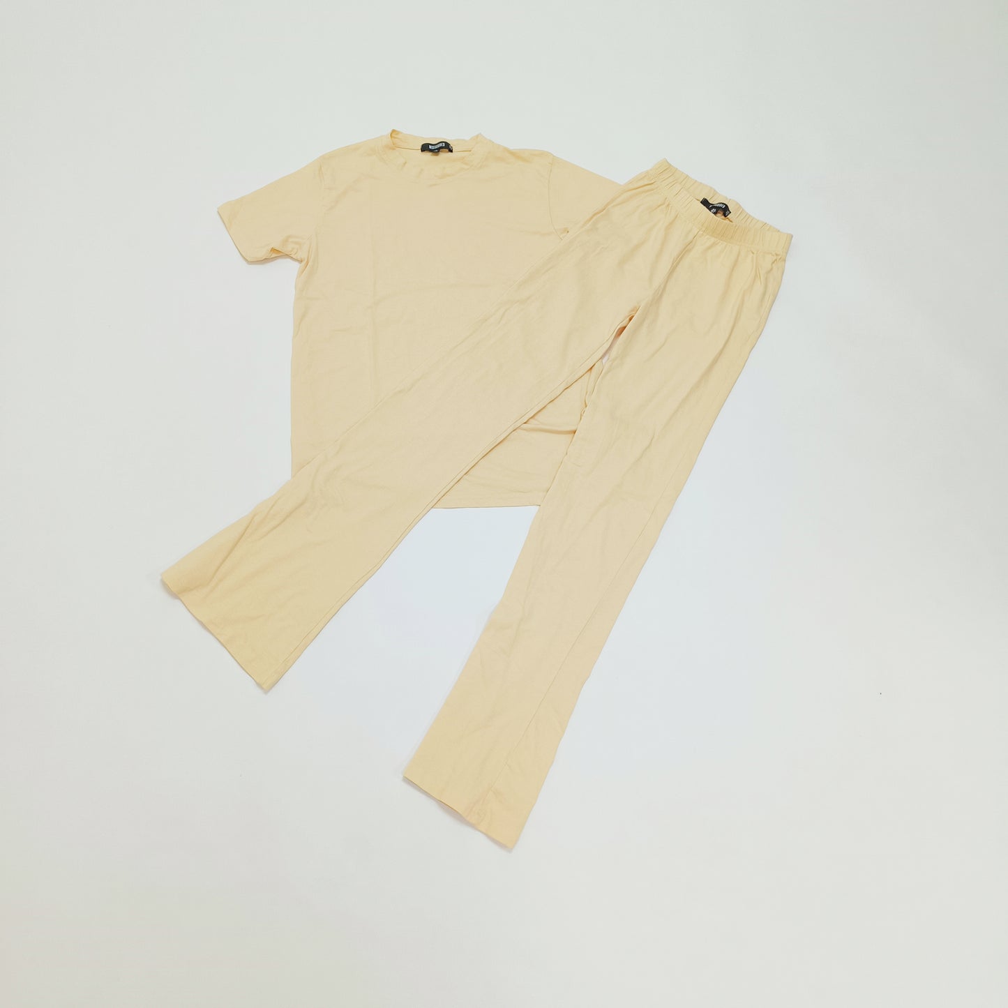 Peach 2 Piece Co-Ord Trousers & T-Shirt Set Size Small | Preloved