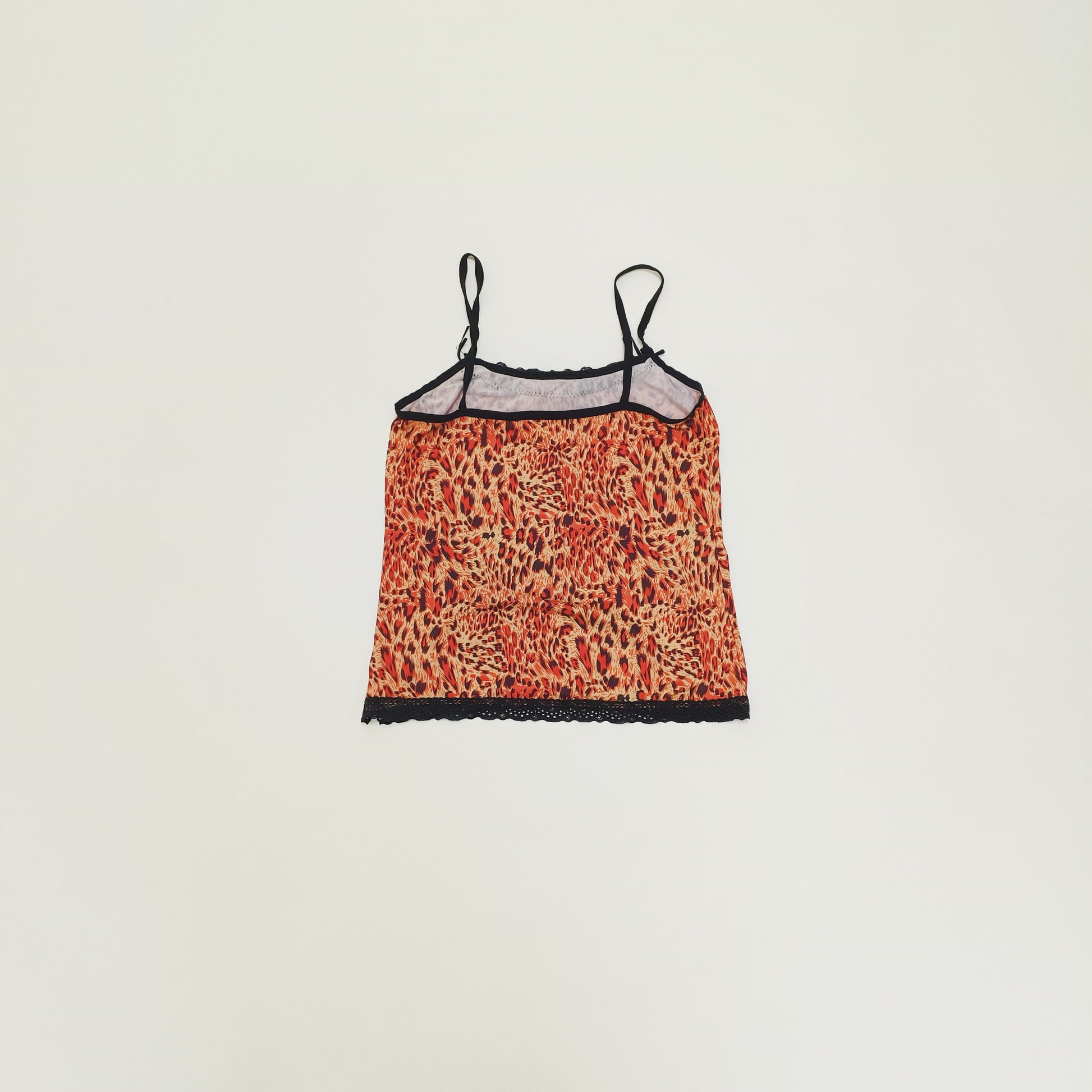 Pink Leopard Print Strappy Vest Top Size Small | Preloved