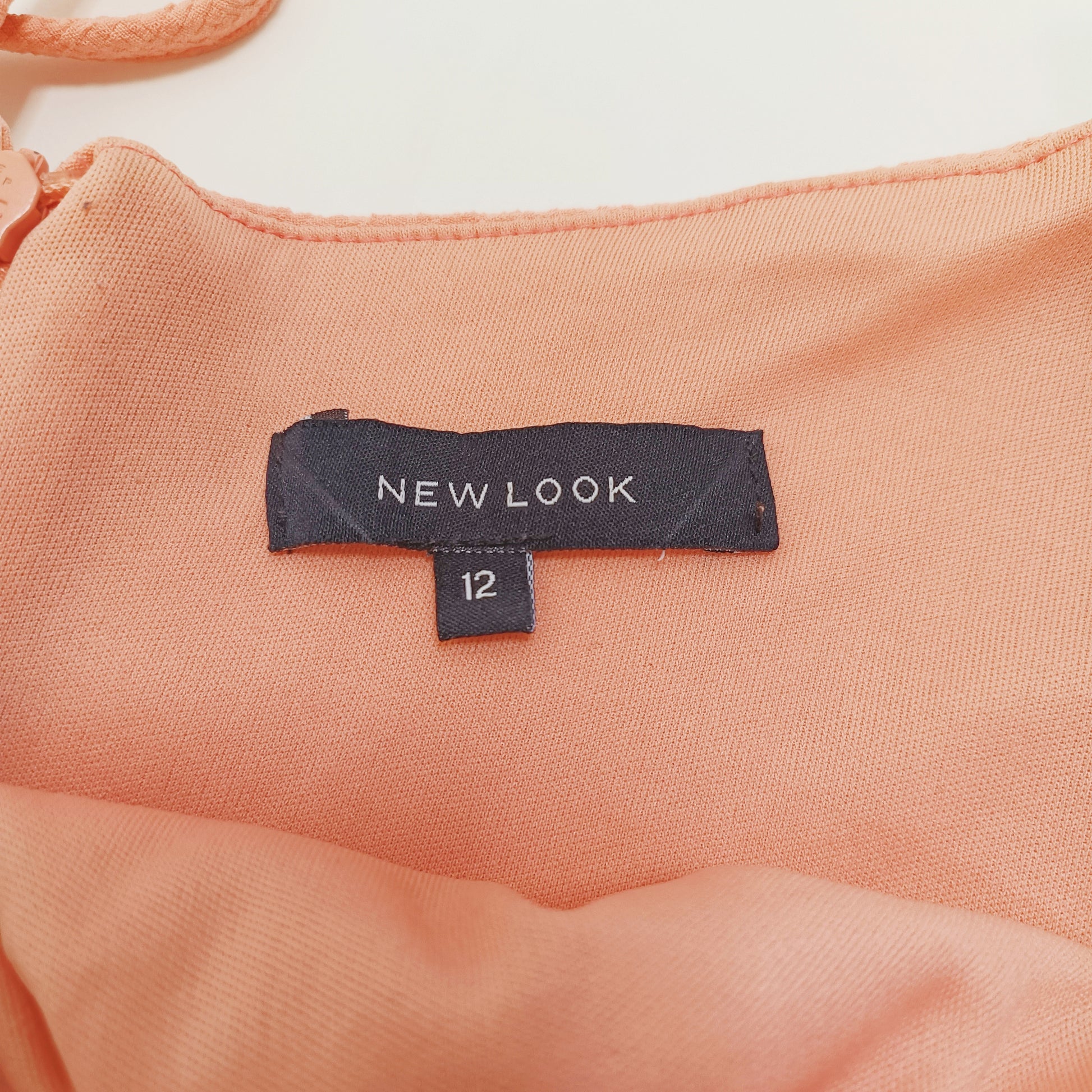 Peach Off Shoulder Textured Playsuit Size Medium | Preloved