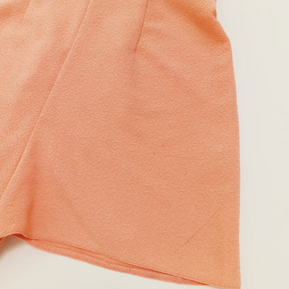 Peach Off Shoulder Textured Playsuit Size Medium | Preloved