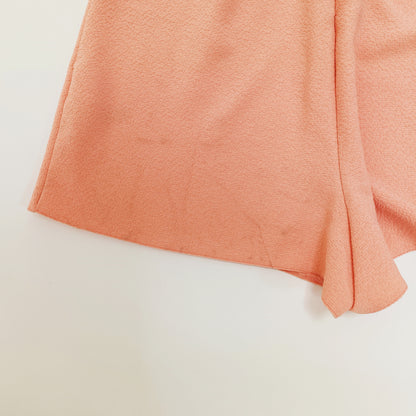 Peach Off Shoulder Textured Playsuit Size Medium | Preloved