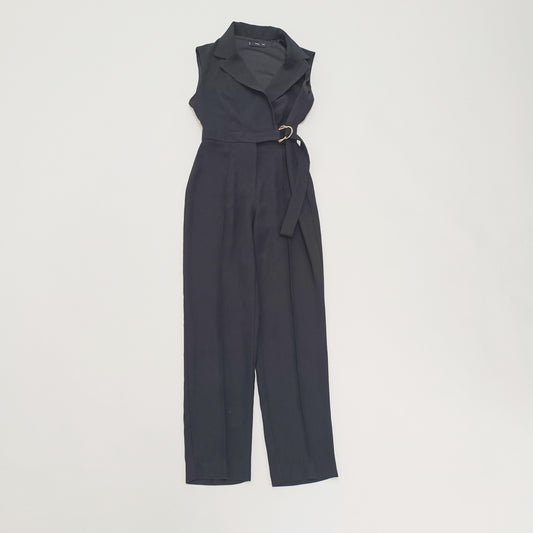 Black Blazer Style Sleeveless Womens Jumpsuit Size Small | Preloved