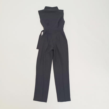 Black Blazer Style Sleeveless Womens Jumpsuit Size Small | Preloved