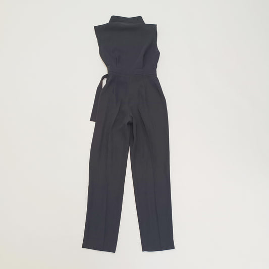 Black Blazer Style Sleeveless Womens Jumpsuit Size Small | Preloved