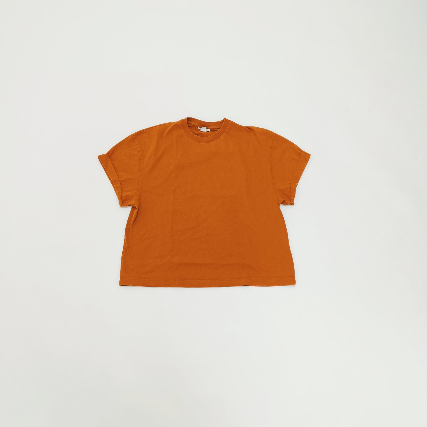 Burnt Orange Boxy Fit Short Sleeve T-Shirt Size Small | Preloved