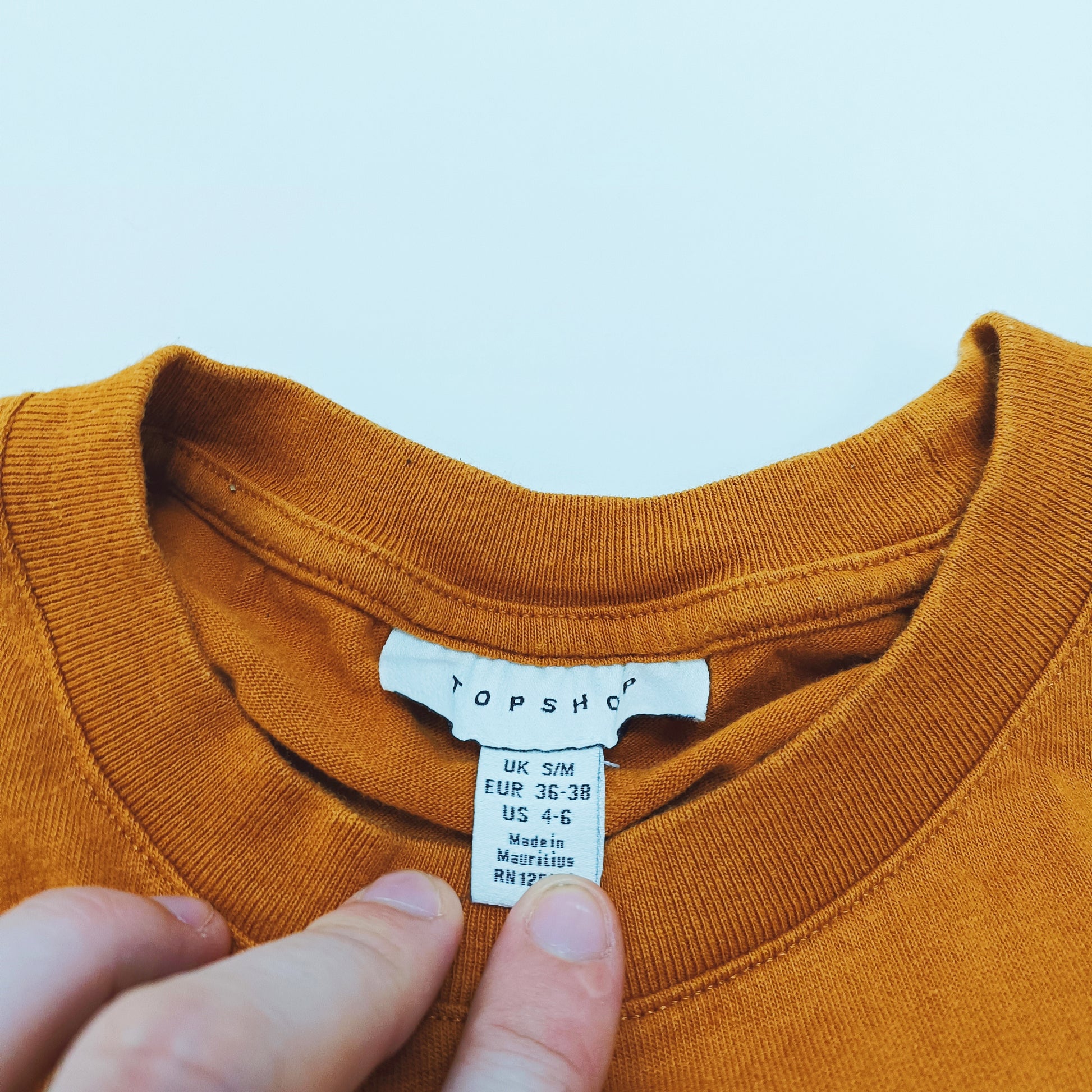Burnt Orange Boxy Fit Short Sleeve T-Shirt Size Small | Preloved