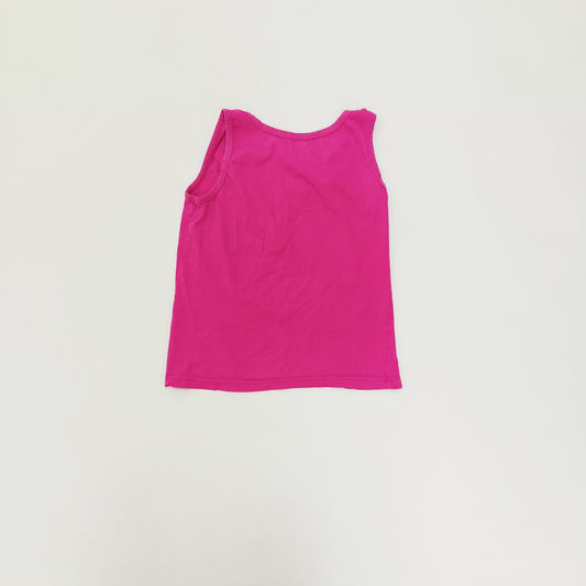 Hot Pink Floral Embroidered Sleeveless Vest Top Size Small | Preloved