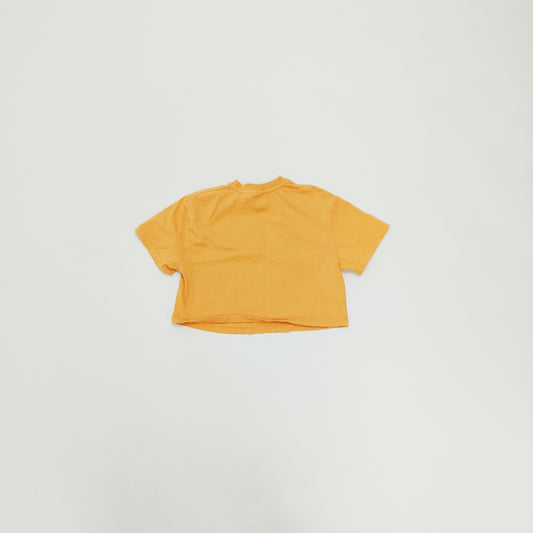 Orange Stitch Graphic Cropped T-Shirt Size Extra Extra Small | Preloved
