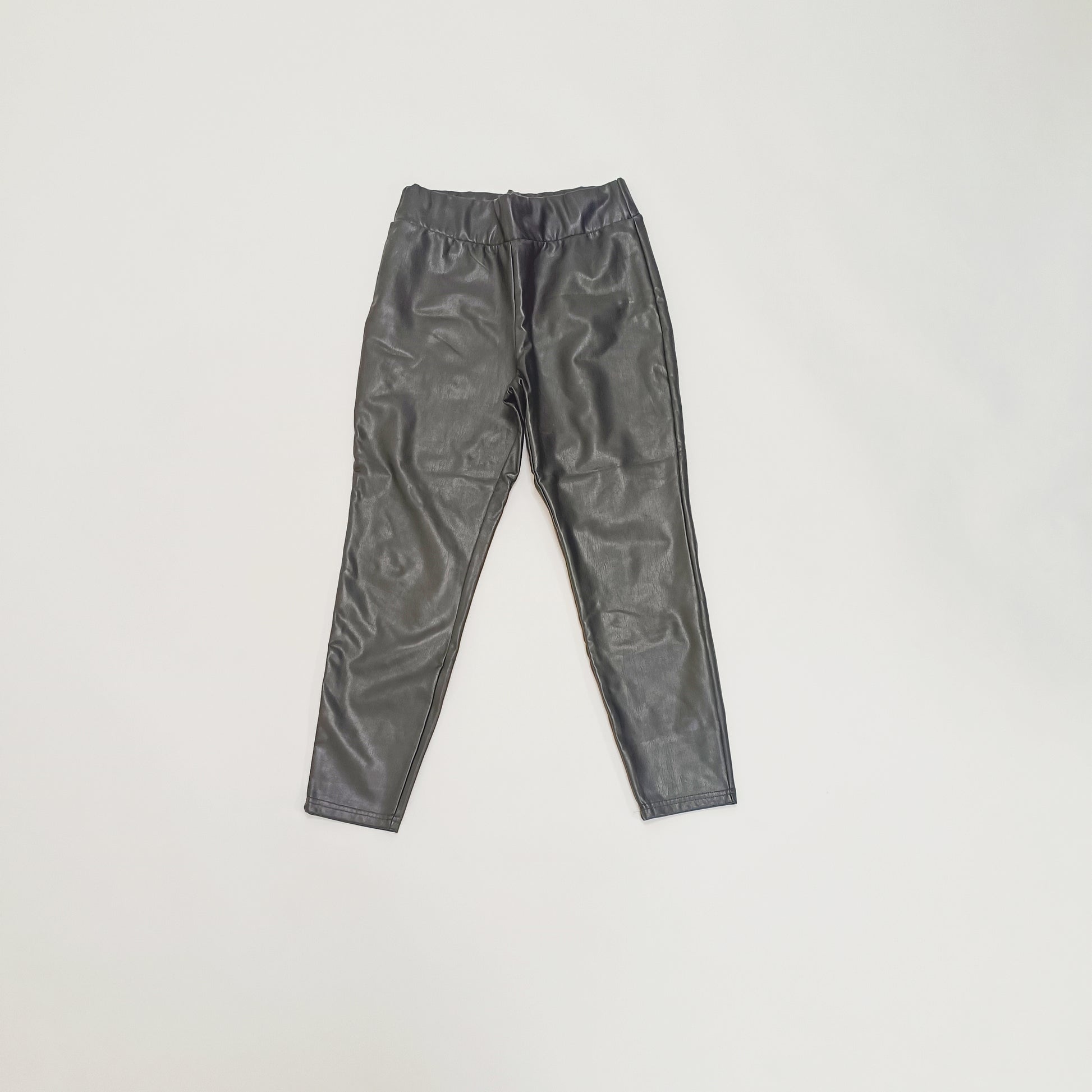 Black Faux Leather High Waist Leggings Size Medium | Preloved