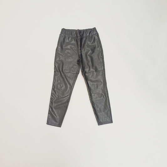 Black Faux Leather High Waist Leggings Size Medium | Preloved
