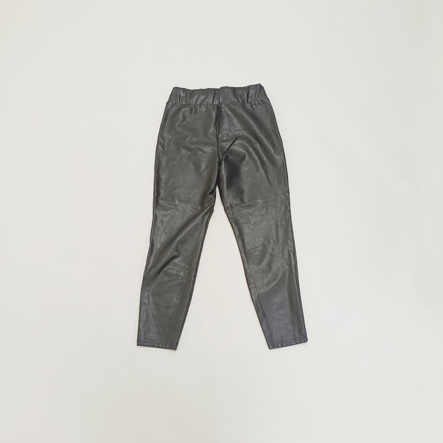 Black Faux Leather High Waist Leggings Size Medium | Preloved