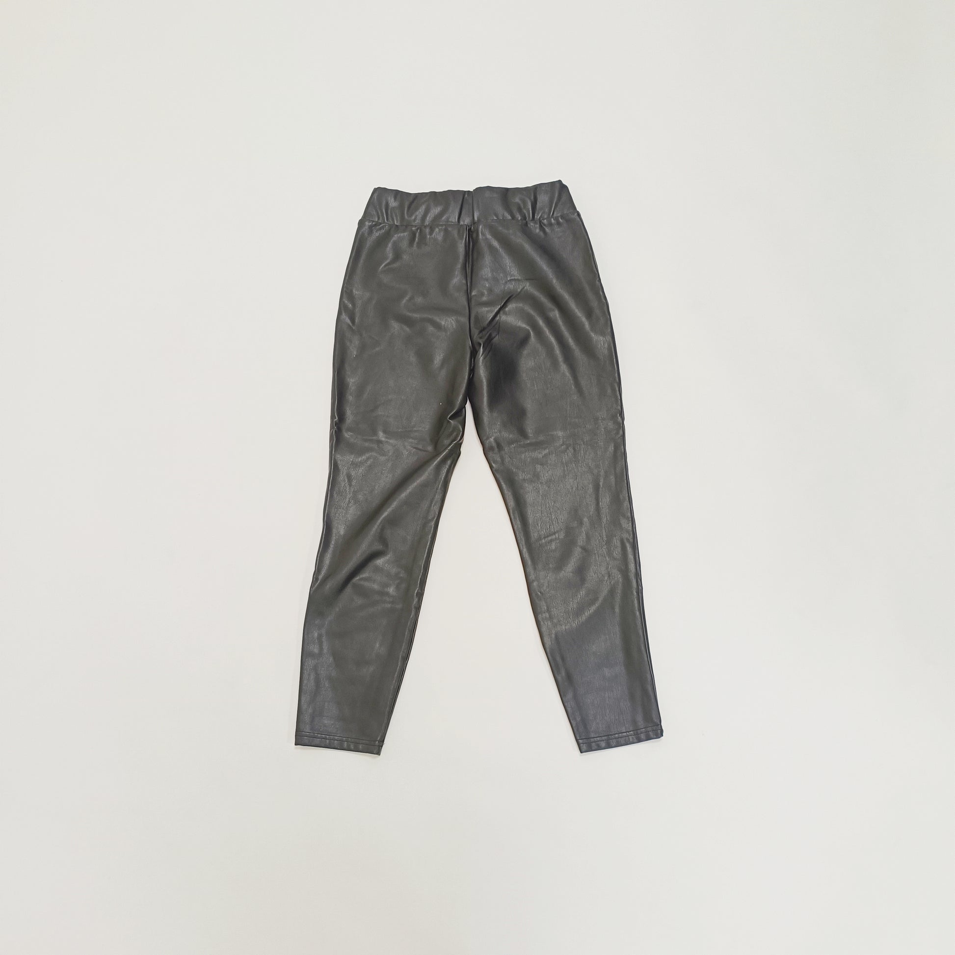 Black Faux Leather High Waist Leggings Size Medium | Preloved