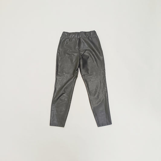 Black Faux Leather High Waist Leggings Size Medium | Preloved