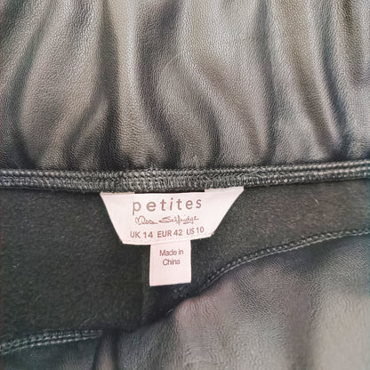 Black Faux Leather High Waist Leggings Size Medium | Preloved