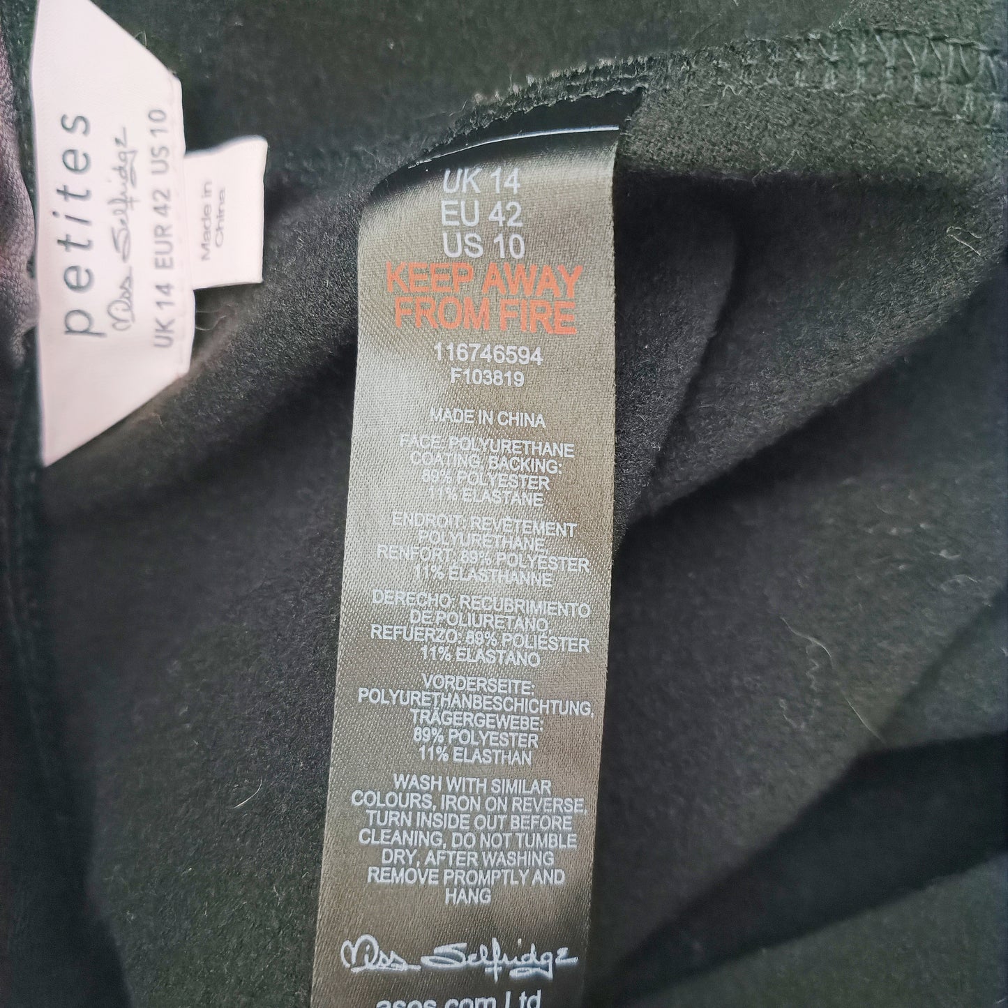 Black Faux Leather High Waist Leggings Size Medium | Preloved