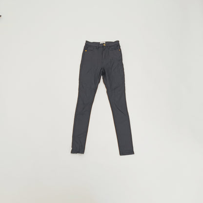Black Mid Rise Coated Skinny Jeans Size Small | Preloved