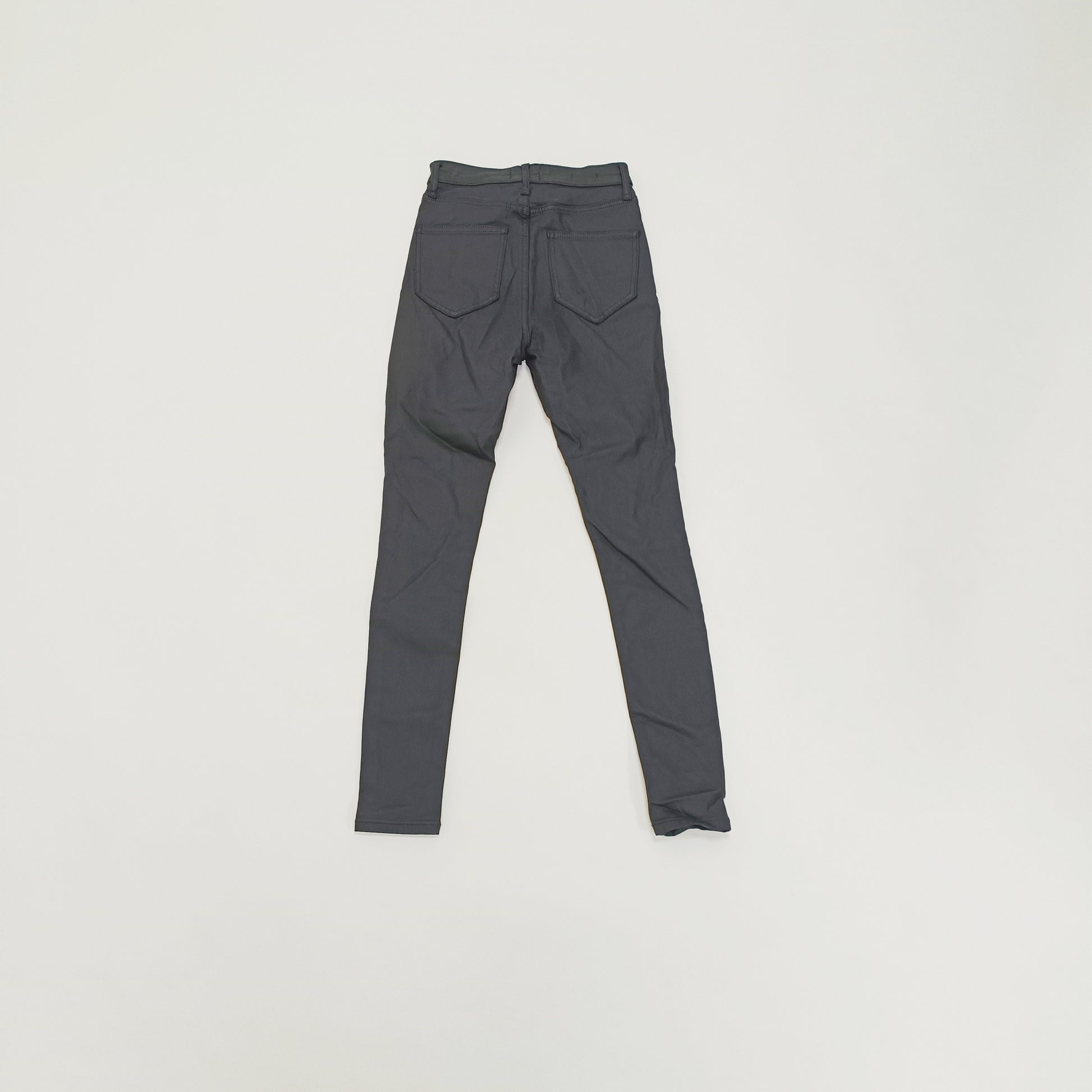 Black Mid Rise Coated Skinny Jeans Size Small | Preloved
