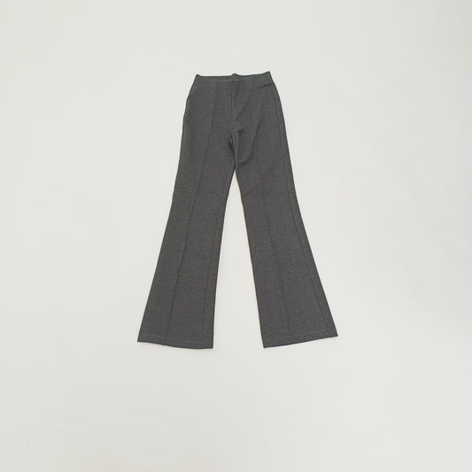 Charcoal Grey High Waist Flared Stretch Fit Trousers Size Extra Small | Preloved