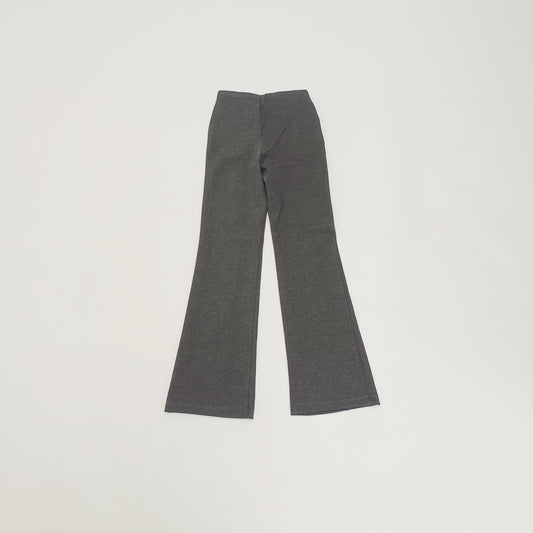 Charcoal Grey High Waist Flared Stretch Fit Trousers Size Extra Small | Preloved