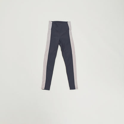 Black & Grey Panelled High Waist Leggings Size Small | Preloved