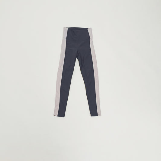 Black & Grey Panelled High Waist Leggings Size Small | Preloved