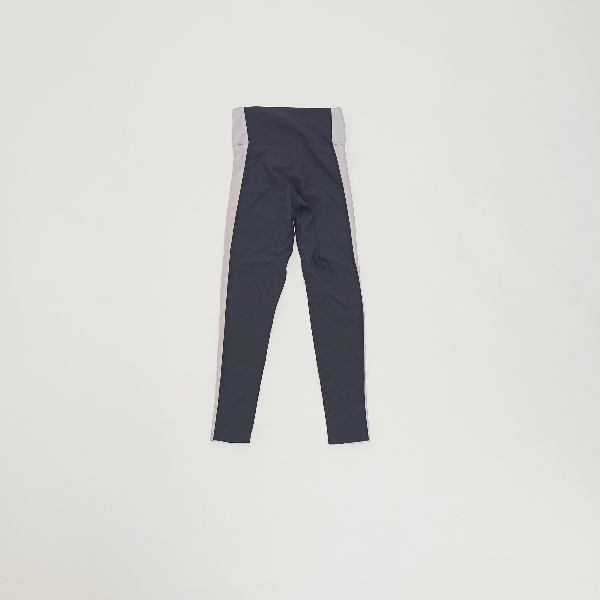 Black & Grey Panelled High Waist Leggings Size Small | Preloved